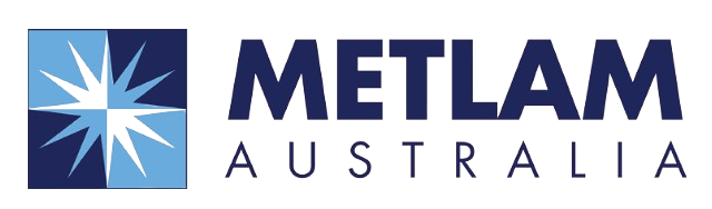 A metlam australia logo with a star in the middle