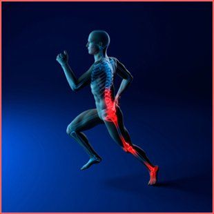 If your back's hurting in Banbury, Oxford call Jerry Longland Osteopath skeleton