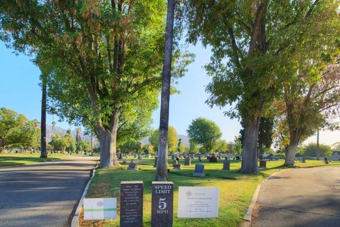Photos of location, mausoleum and cemetery of 
Abbot & Hast Mortuary, Inc. in Los Angeles, CA