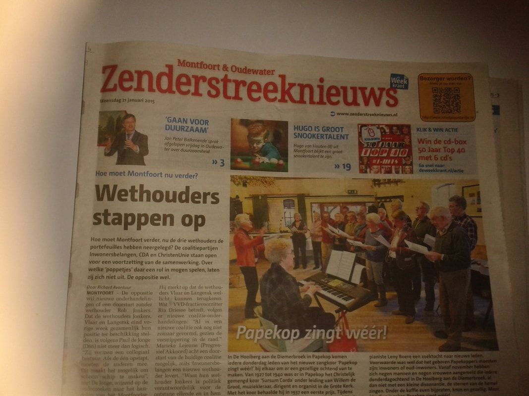 Newspaper front page: