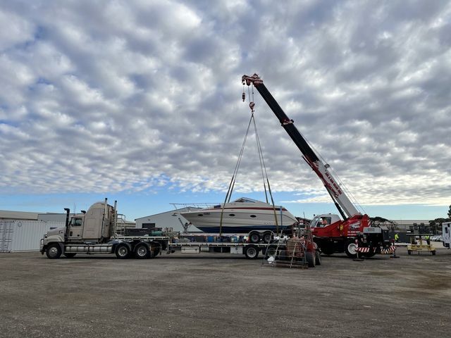 Yacht Transportation — Adelaide, SA — AGL & Son Crane Hire