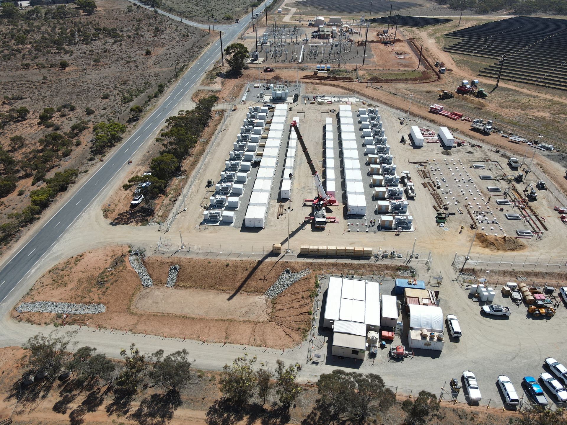 Heavy-duty crane at work on a construction project