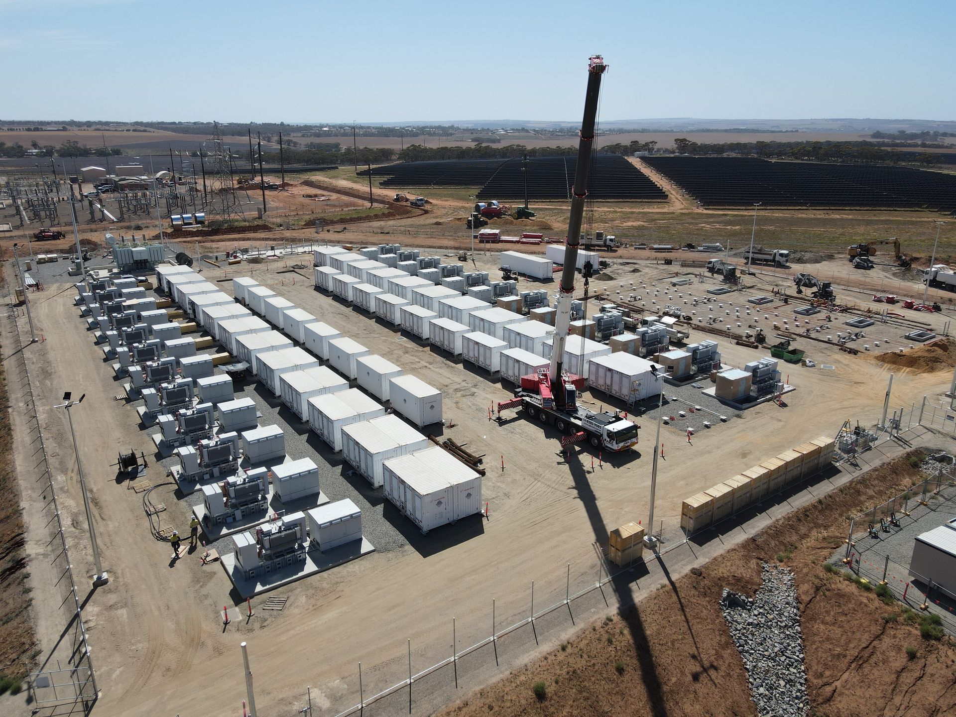our 200T Crane at Mannum to support the expansion of the Mannum Energy Park