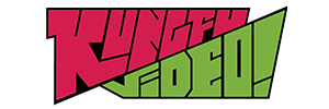 A red and green logo for kung fu video