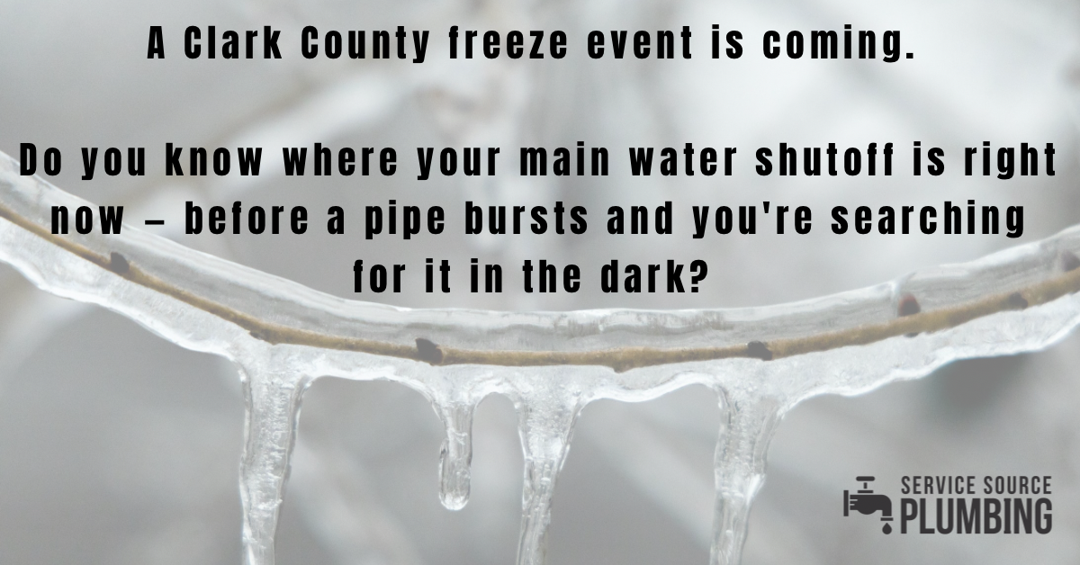 Frozen pipes Yacolt WA Service Source Plumbing Clark County burst pipe prevention winter