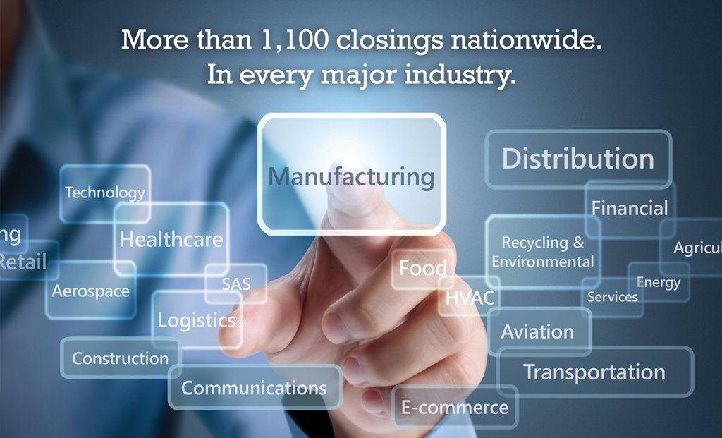 More than 1,100 closings. Up to $150 million. In every U.S. region. In every major industry.