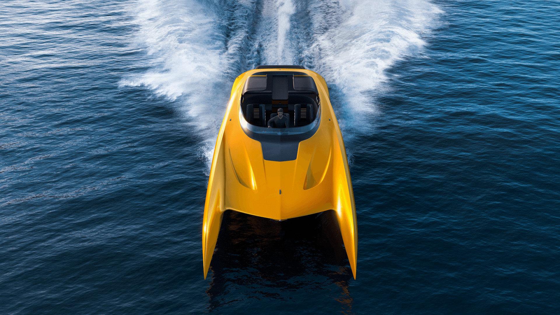 Salome Yacht Front View on Ocean