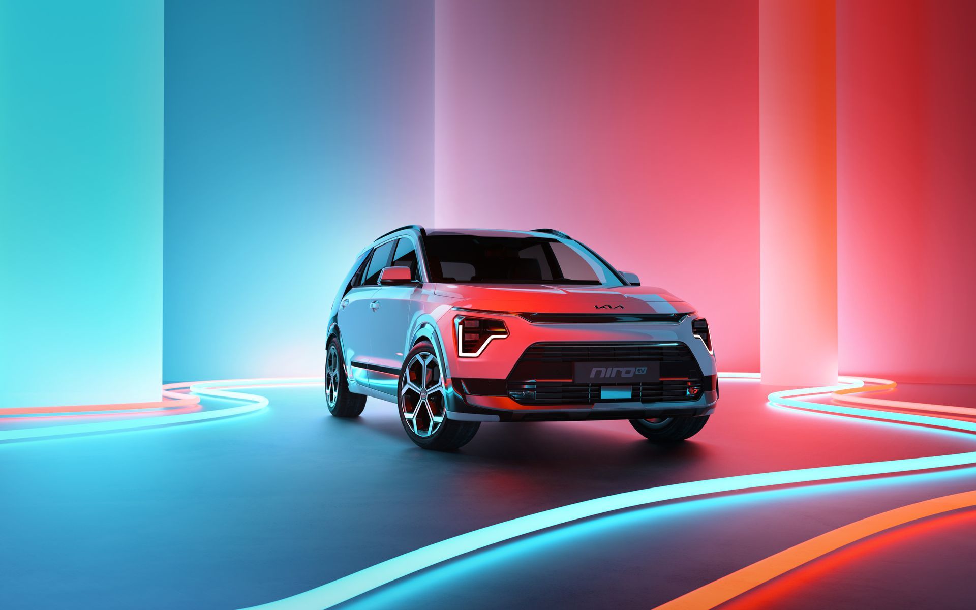 Kia Niro Colorful Studio Shot