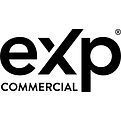 The logo for exp commercial is black and white.