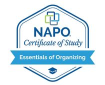 The logo for napa certificate of study essentials of organizing