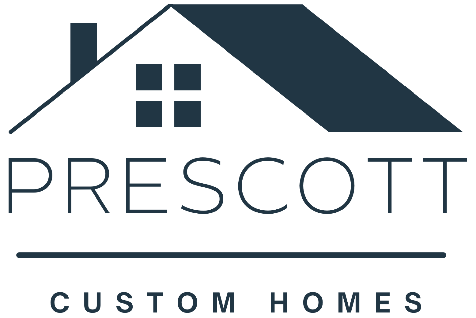 Logo for Prescott Custom Homes on Tablet Header