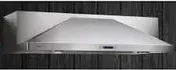 A stainless steel refrigerator freezer with a handle on a white background.