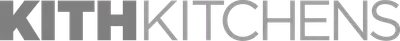 The word kitchens is written in black and white on a white background.