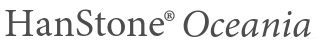 The logo for hanstone oceania is on a white background.