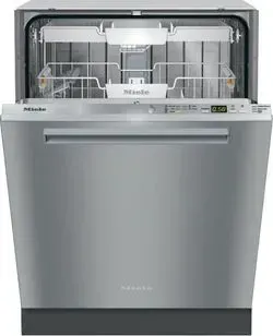 A stainless steel refrigerator freezer with a handle on a white background.