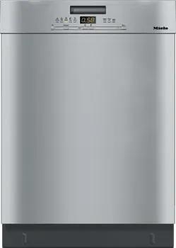 A stainless steel refrigerator freezer with a handle on a white background.