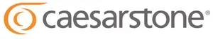 A close up of a caesarstone logo on a white background