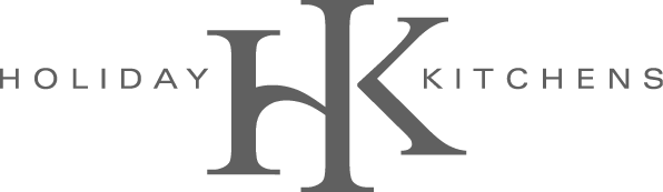 A black and white logo for holiday kitchens.