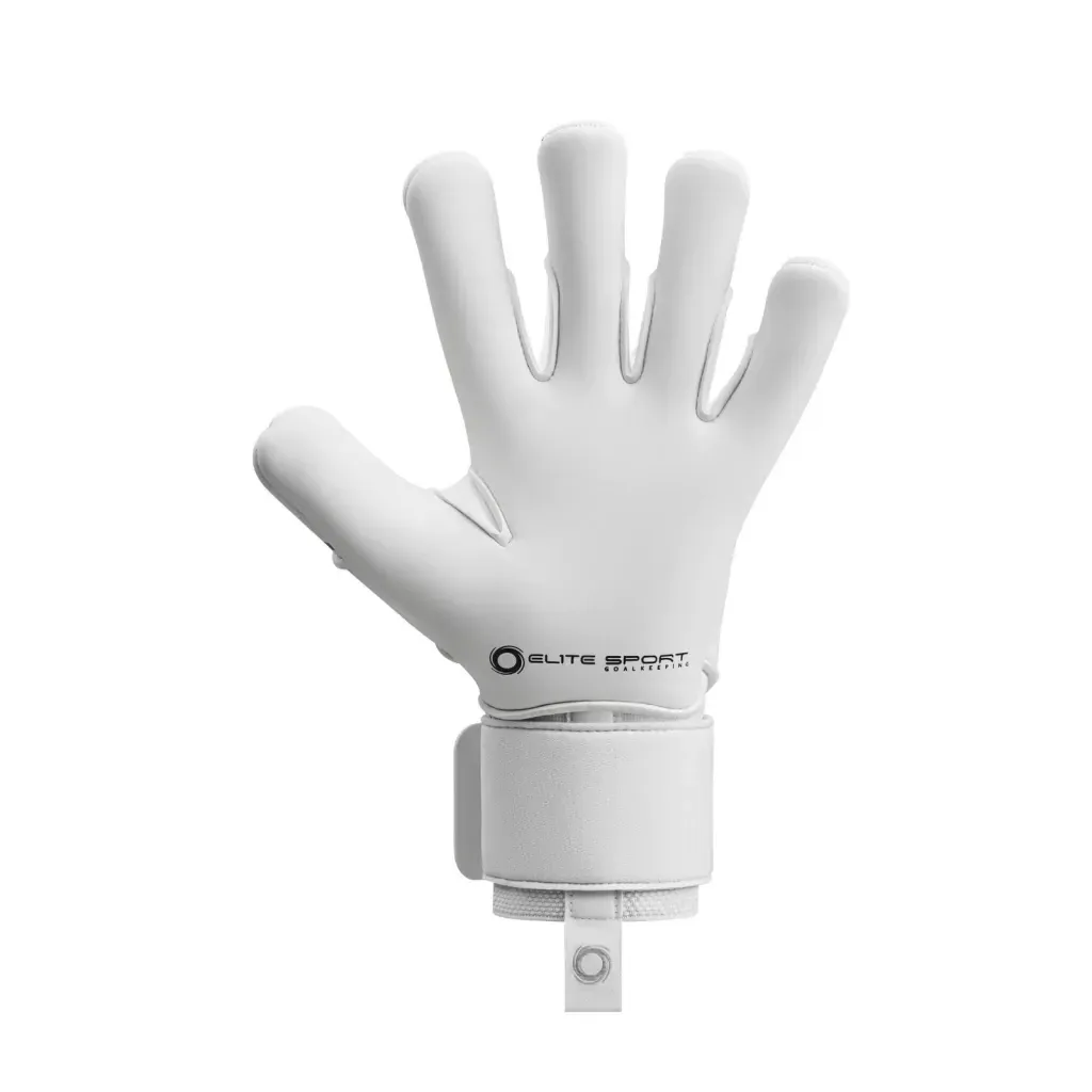 Guante de portero blanco y negro con logo 