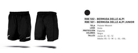 Detalles del producto short negro.