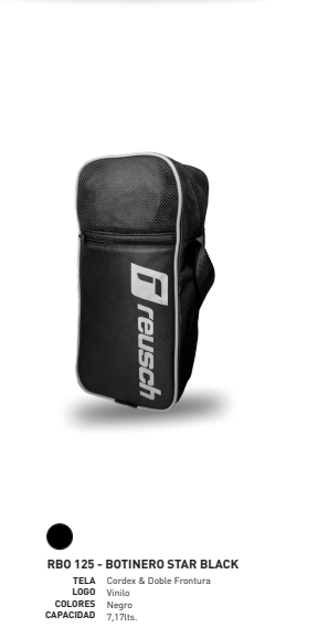 Bolsa negra Reusch para palo de portero. Color negro, logotipo de Reusch.