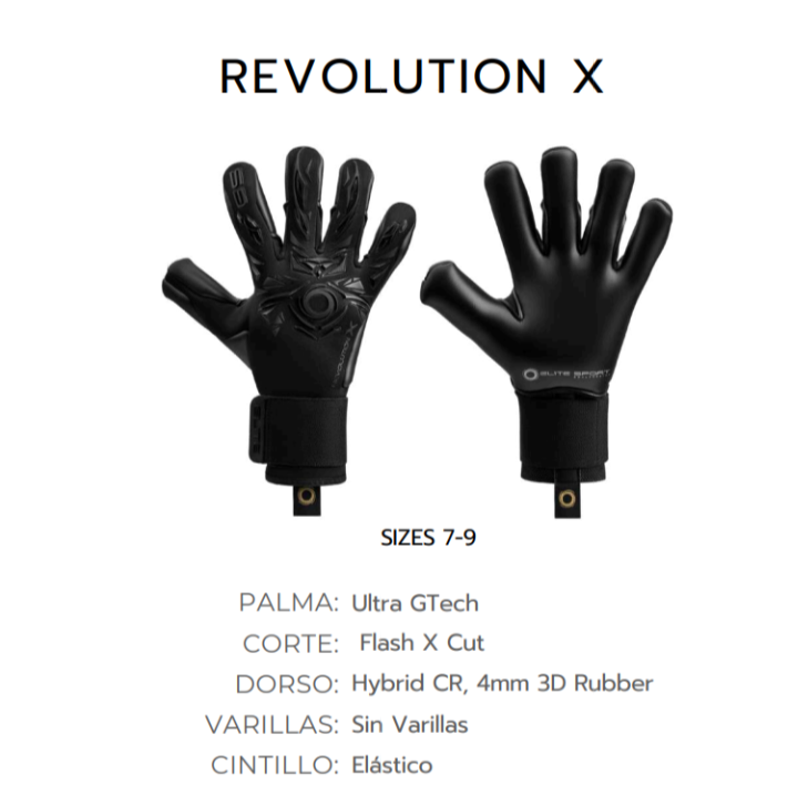 Guantes de portero negros con la etiqueta 