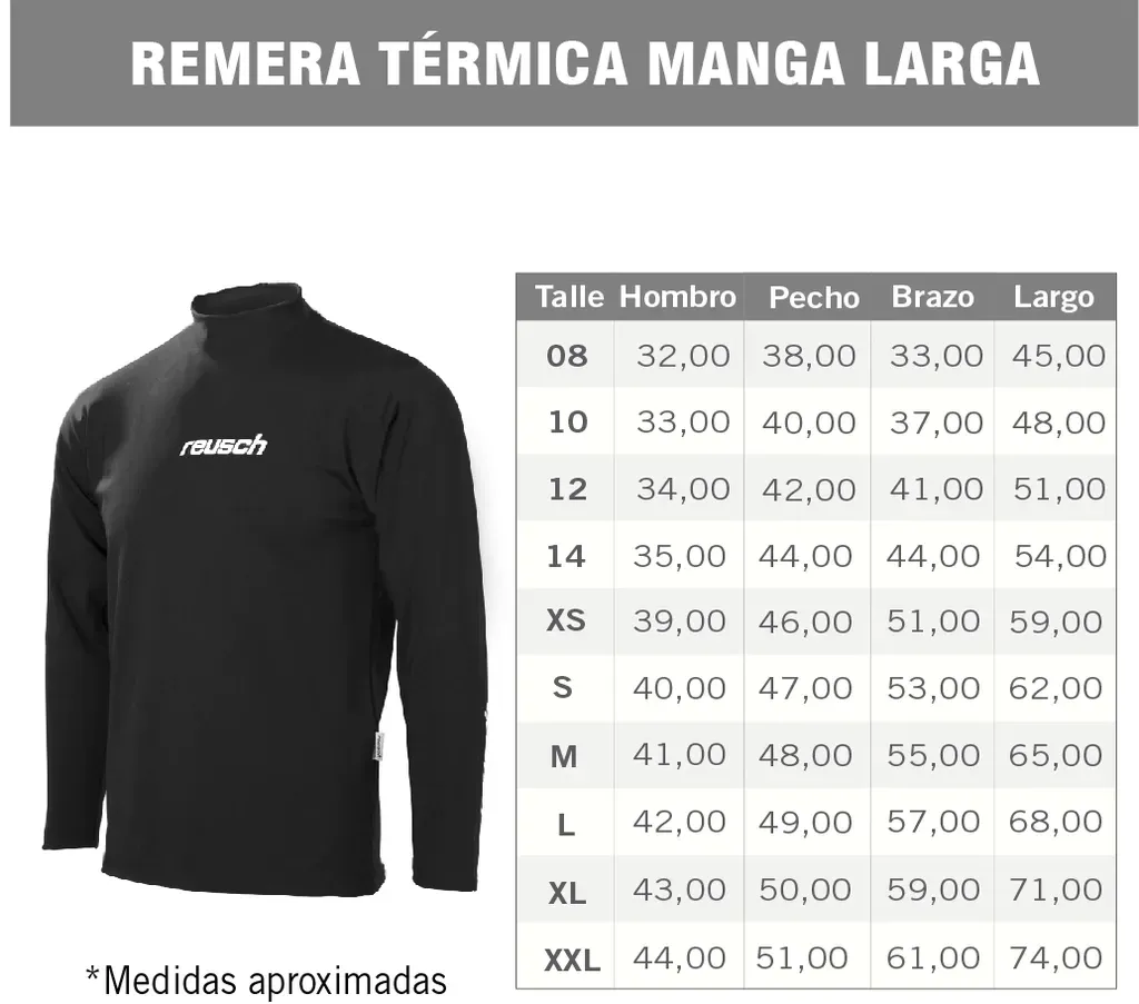 Camisa negra de manga larga con cuello alto y pequeño logo en el pecho.