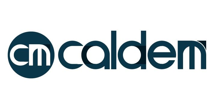 Um logotipo para uma empresa chamada cm caldem em um fundo branco.