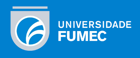 A blue and white logo for universidade fumec