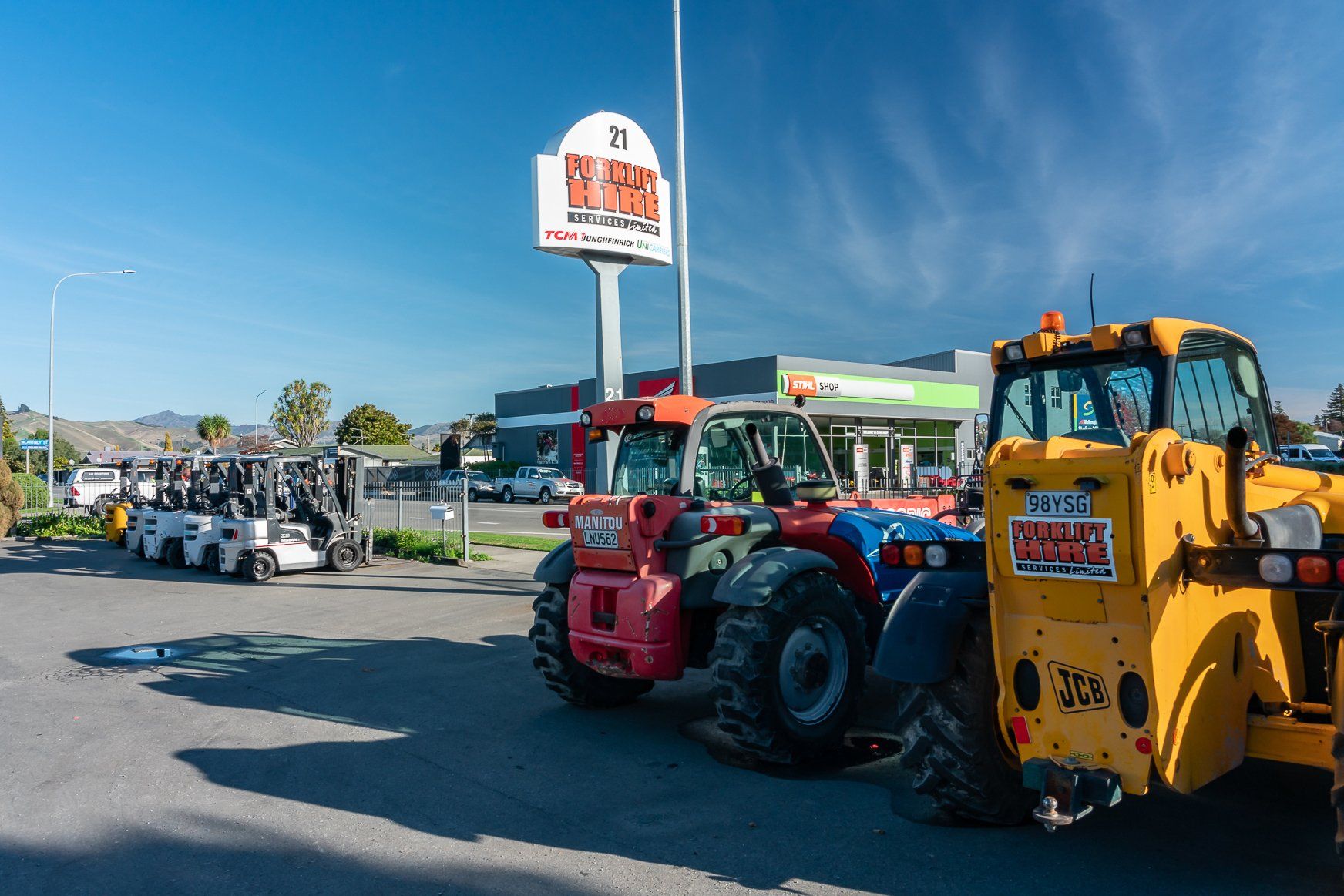 Forklift Hire Services yard location in Blenheim NZ