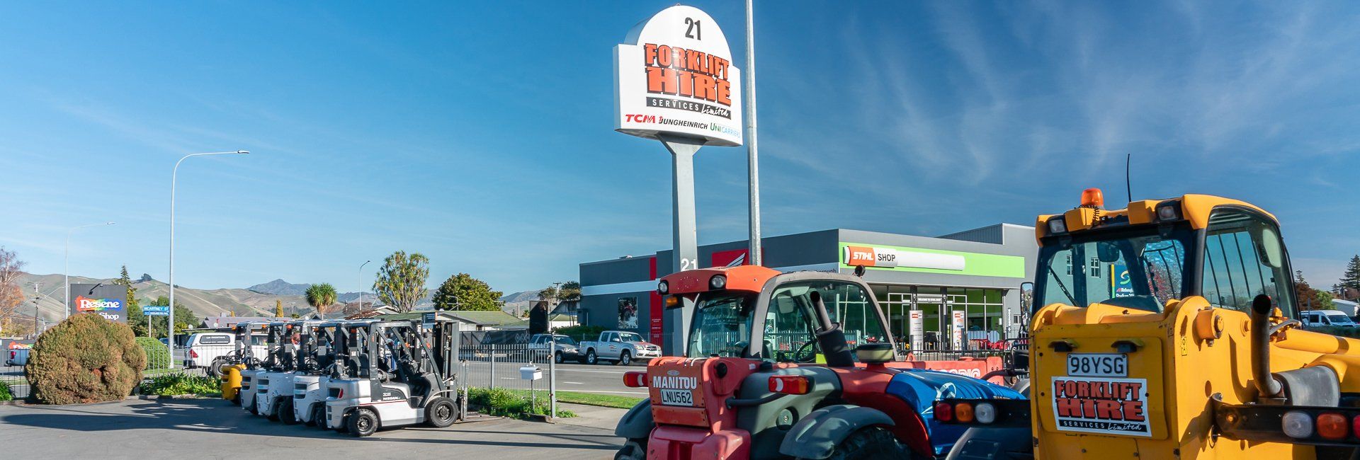 Forklift Hire Services yard location in Blenheim NZ