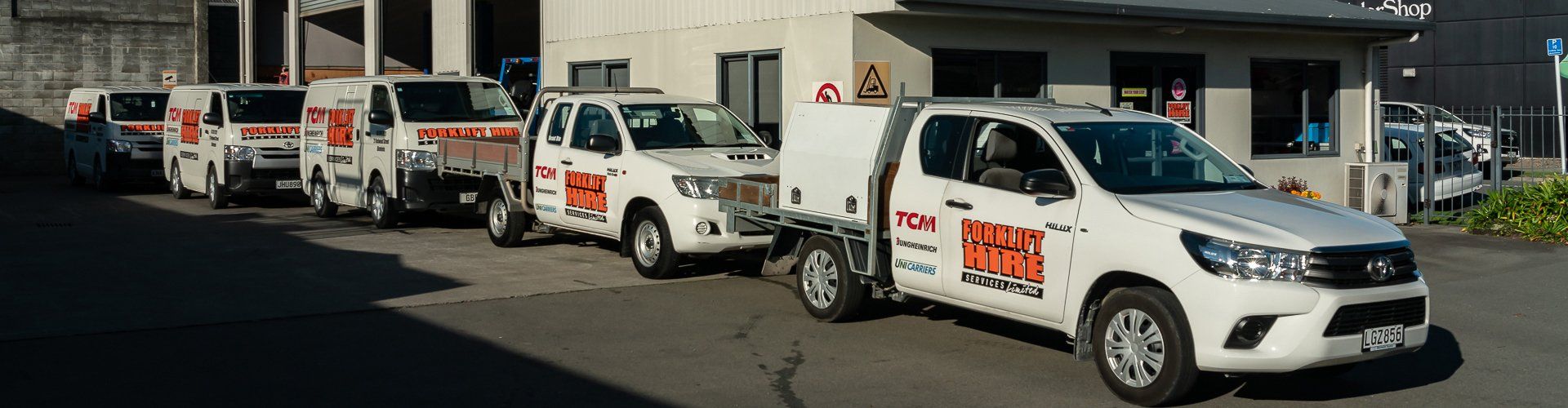 Forklift Hire Services Ltd vehicle fleet in Blenheim NZ