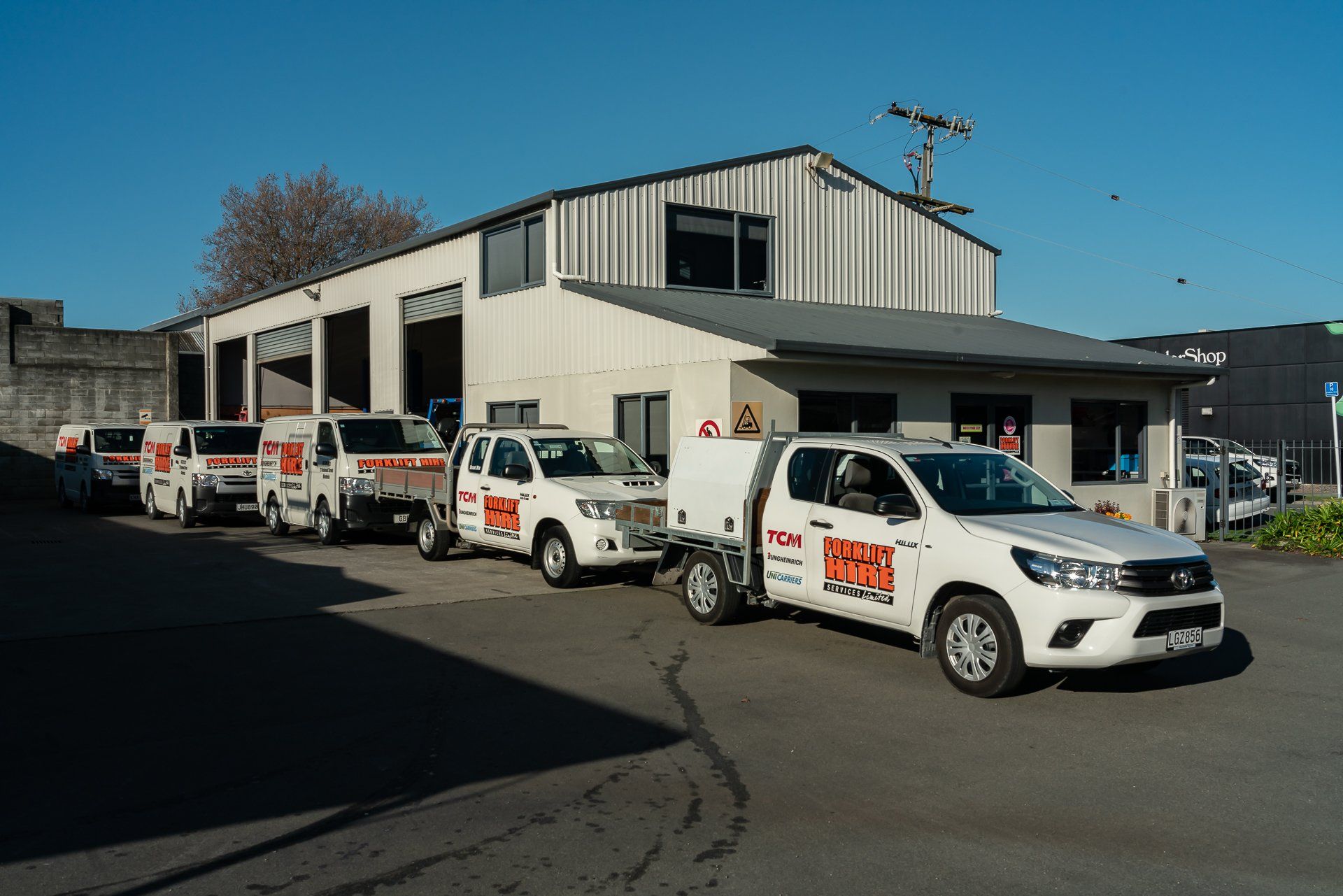 Forklift Hire Services Ltd vehicle fleet in Blenheim NZ