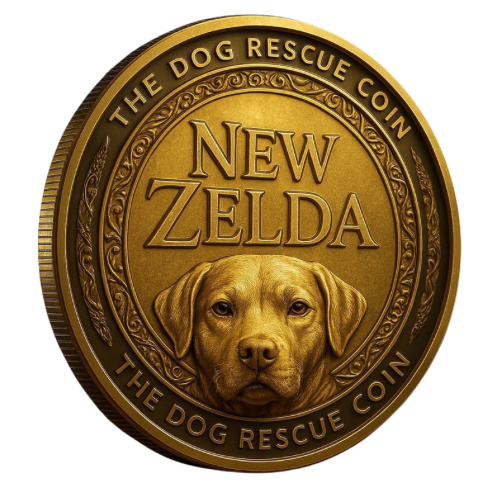 A gold coin that says the dog rescue coin new zelda