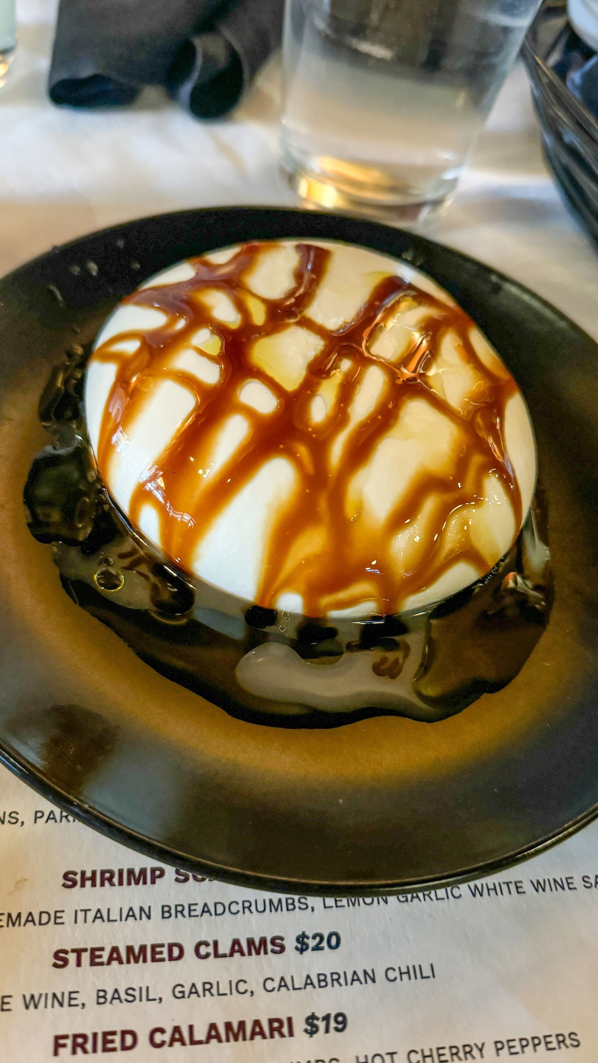 A close up of a plate of food on a table.