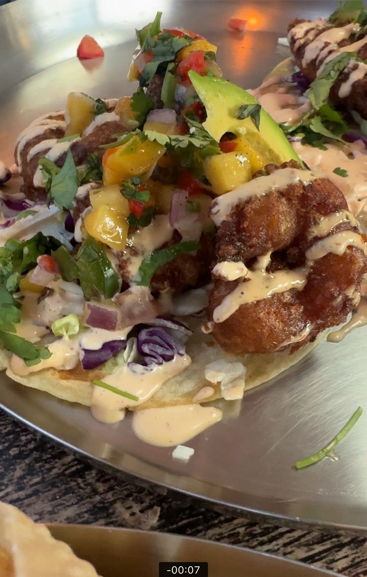 A close up of a plate of food on a table.