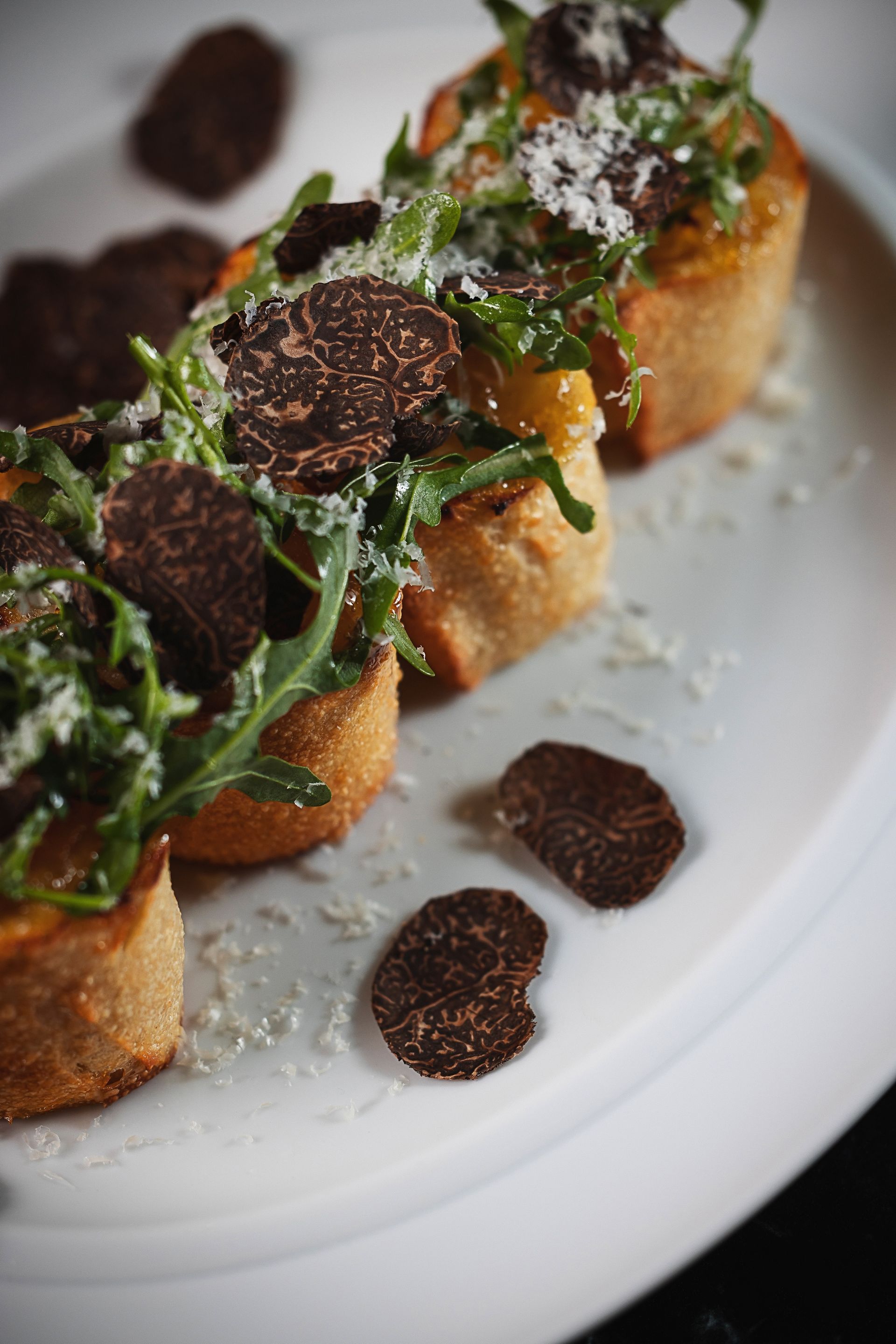A close up of a plate of food on a table.