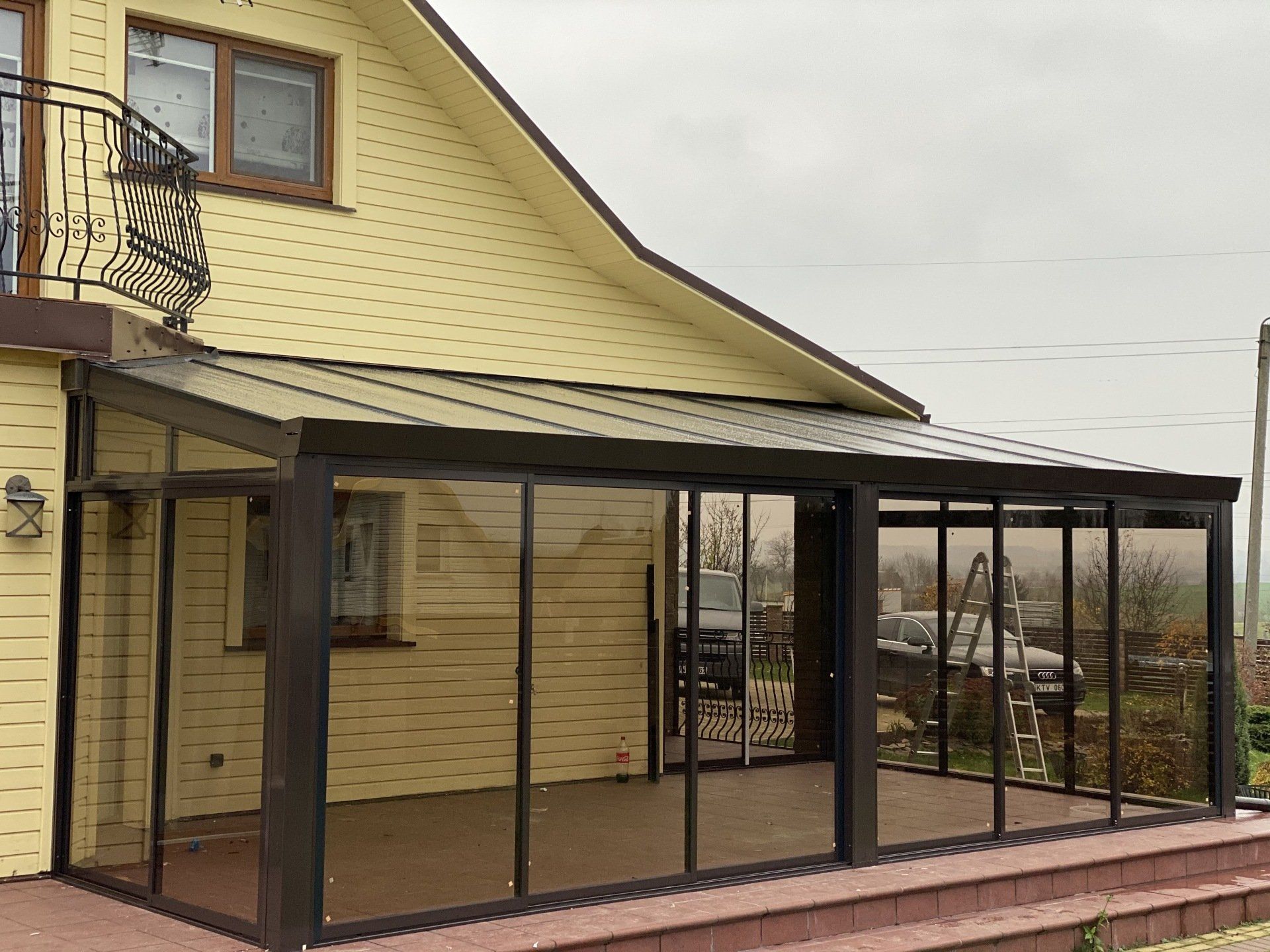 aliuminės terasos, stoginės