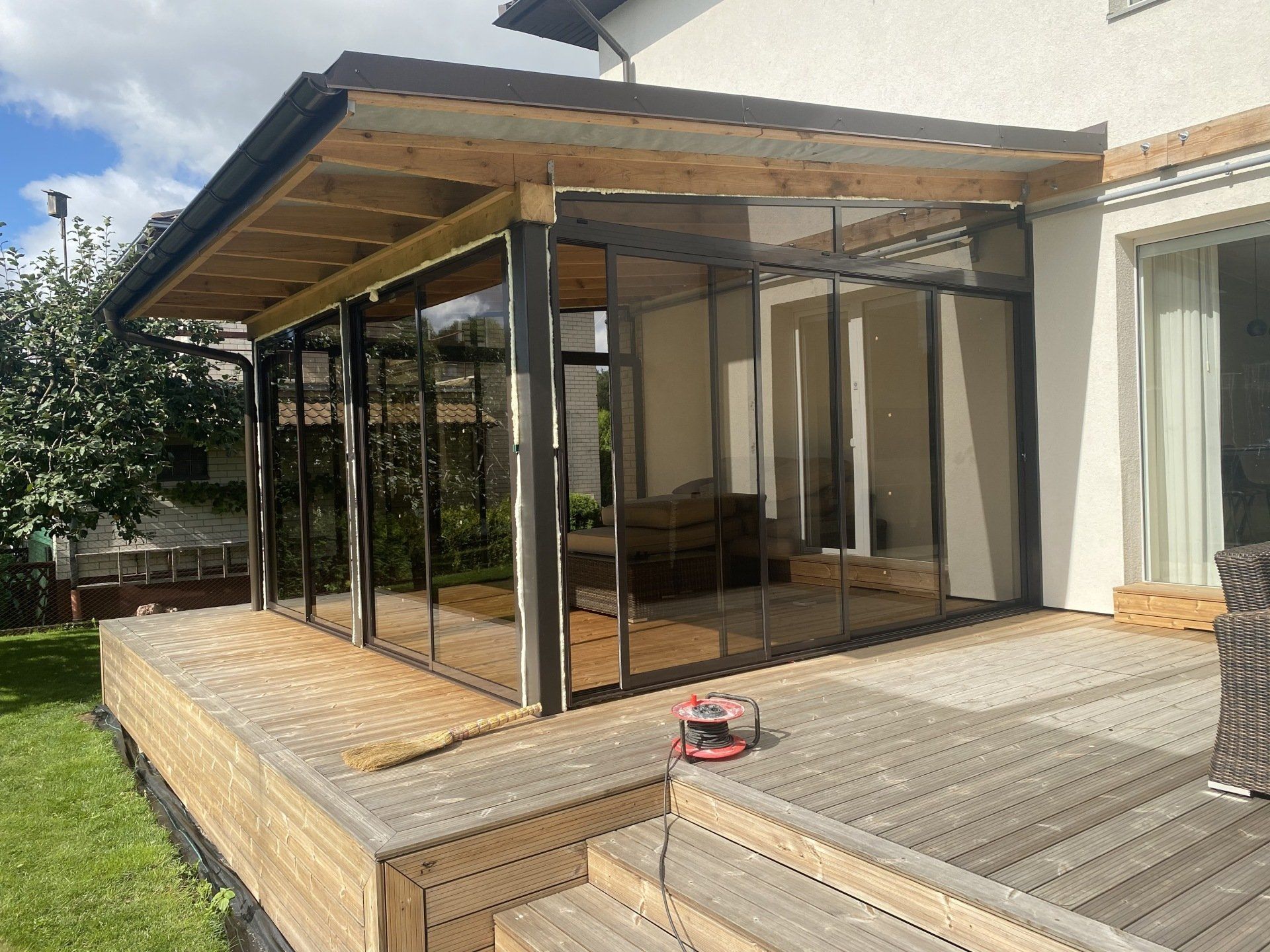 aliuminės terasos, stoginės