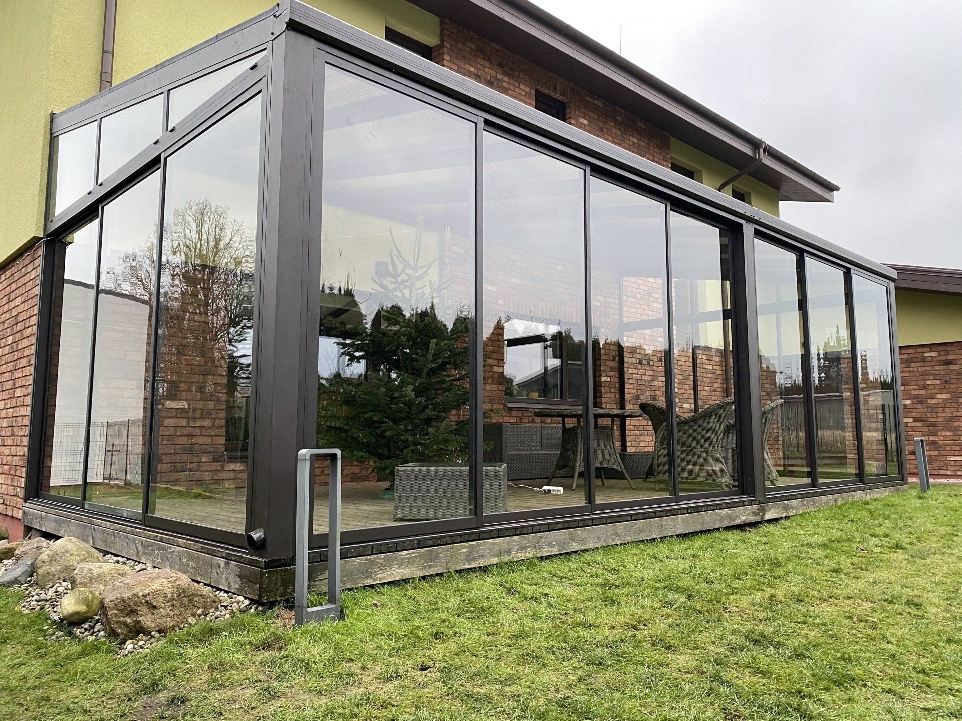 aliuminės terasos, stoginės