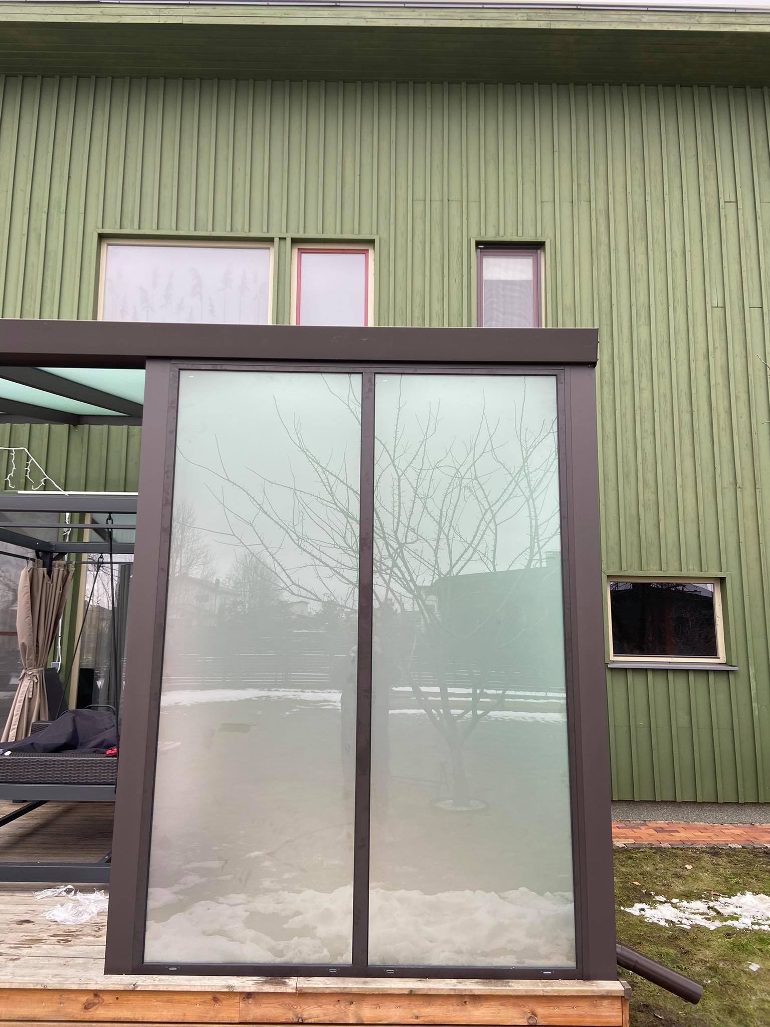 aliuminės terasos, stoginės