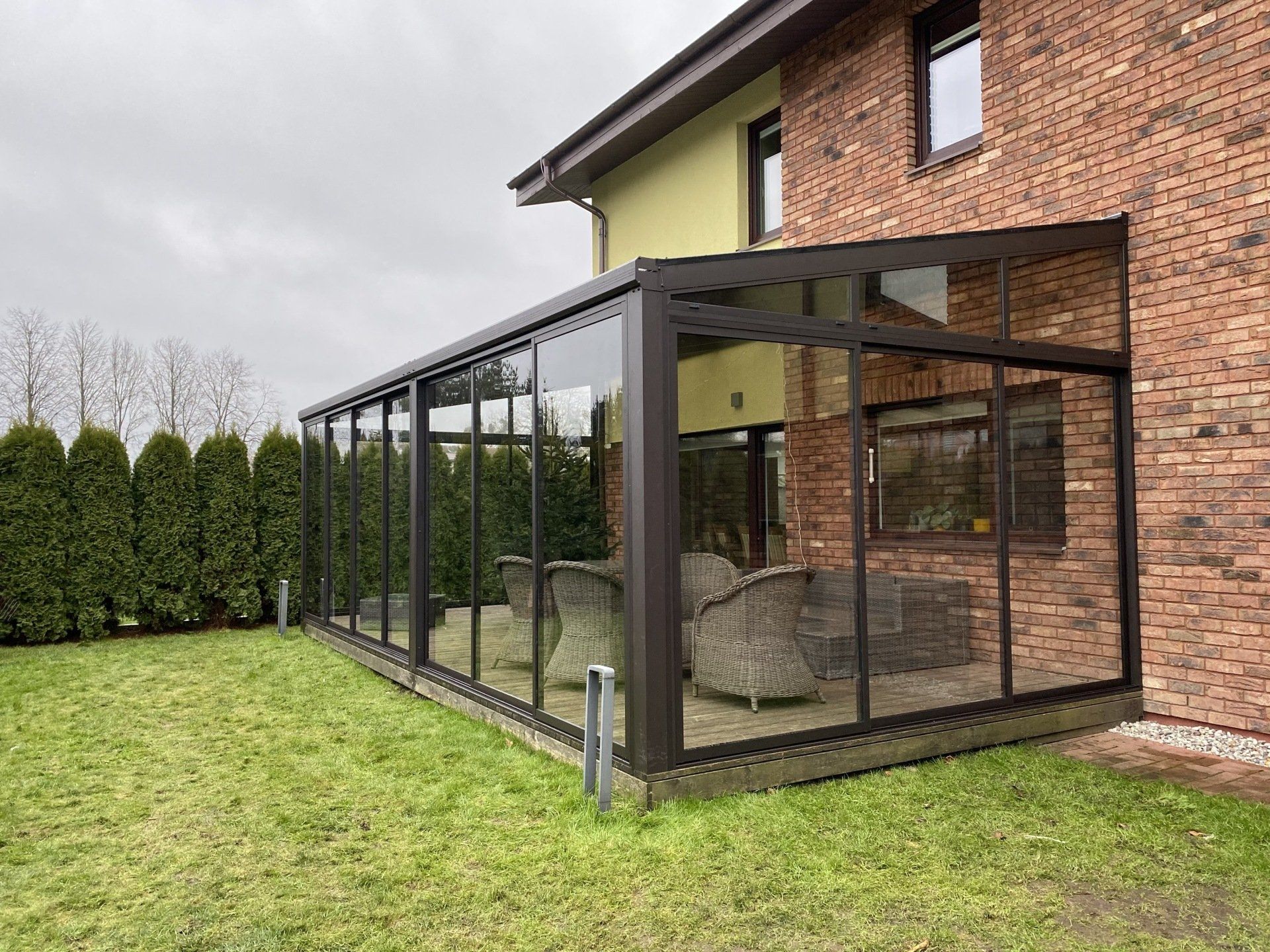 aliuminės terasos, stoginės