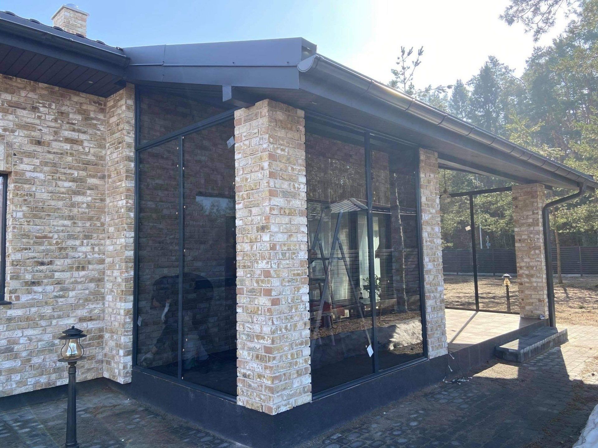 aliuminės terasos, stoginės