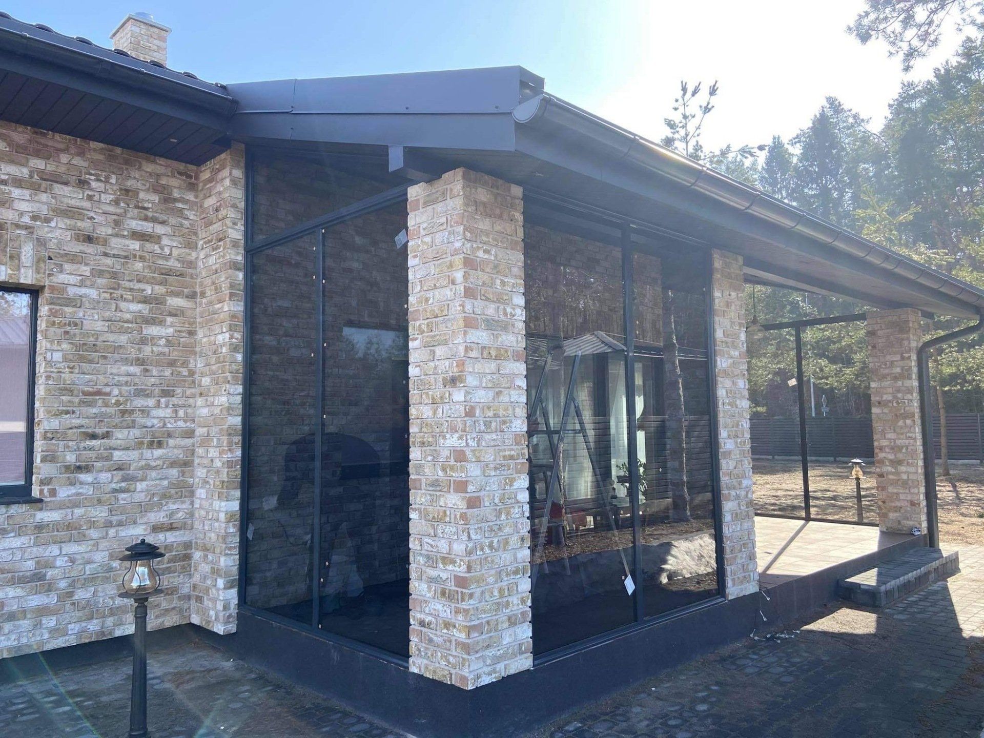 aliuminės terasos, stoginės