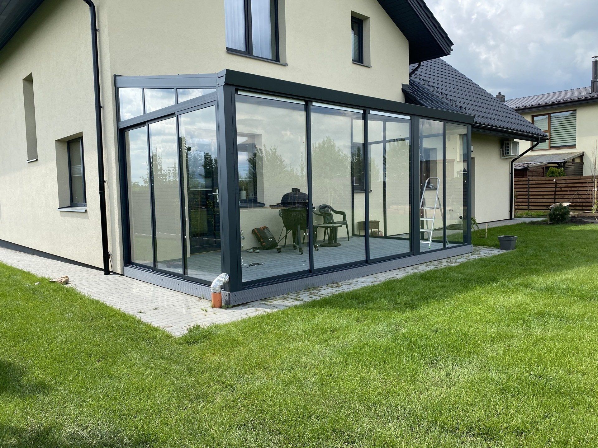 aliuminės terasos, stoginės