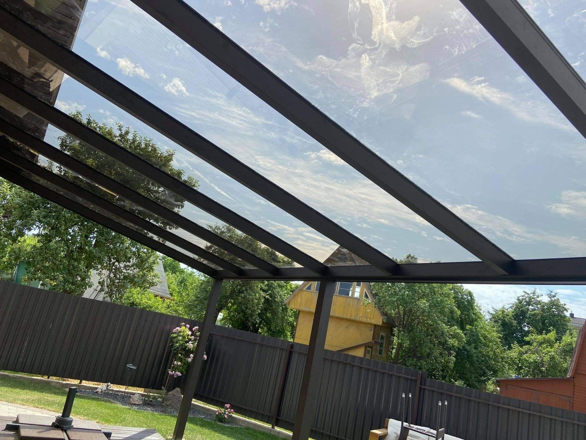 aliuminės terasos, stoginės