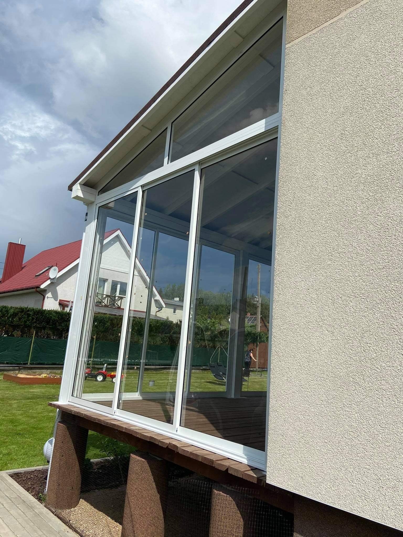 aliuminės terasos, stoginės