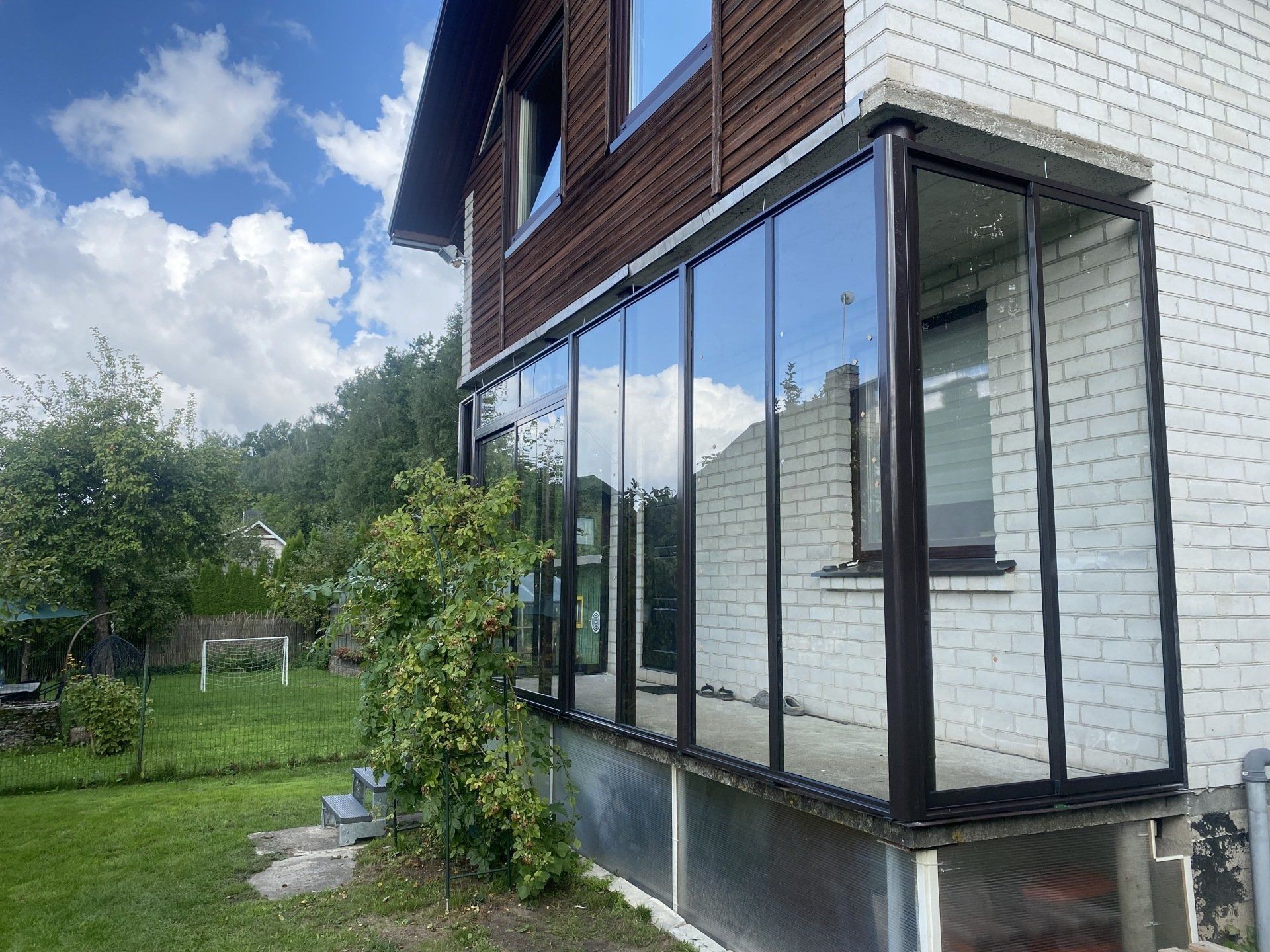 aliuminės terasos, stoginės