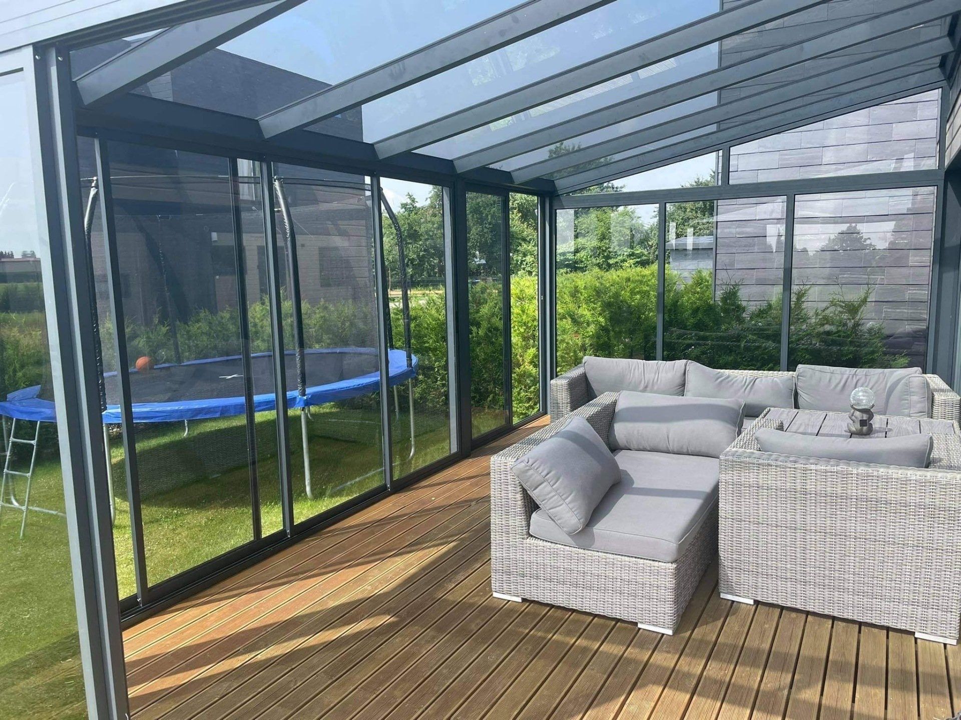 aliuminės terasos, stoginės