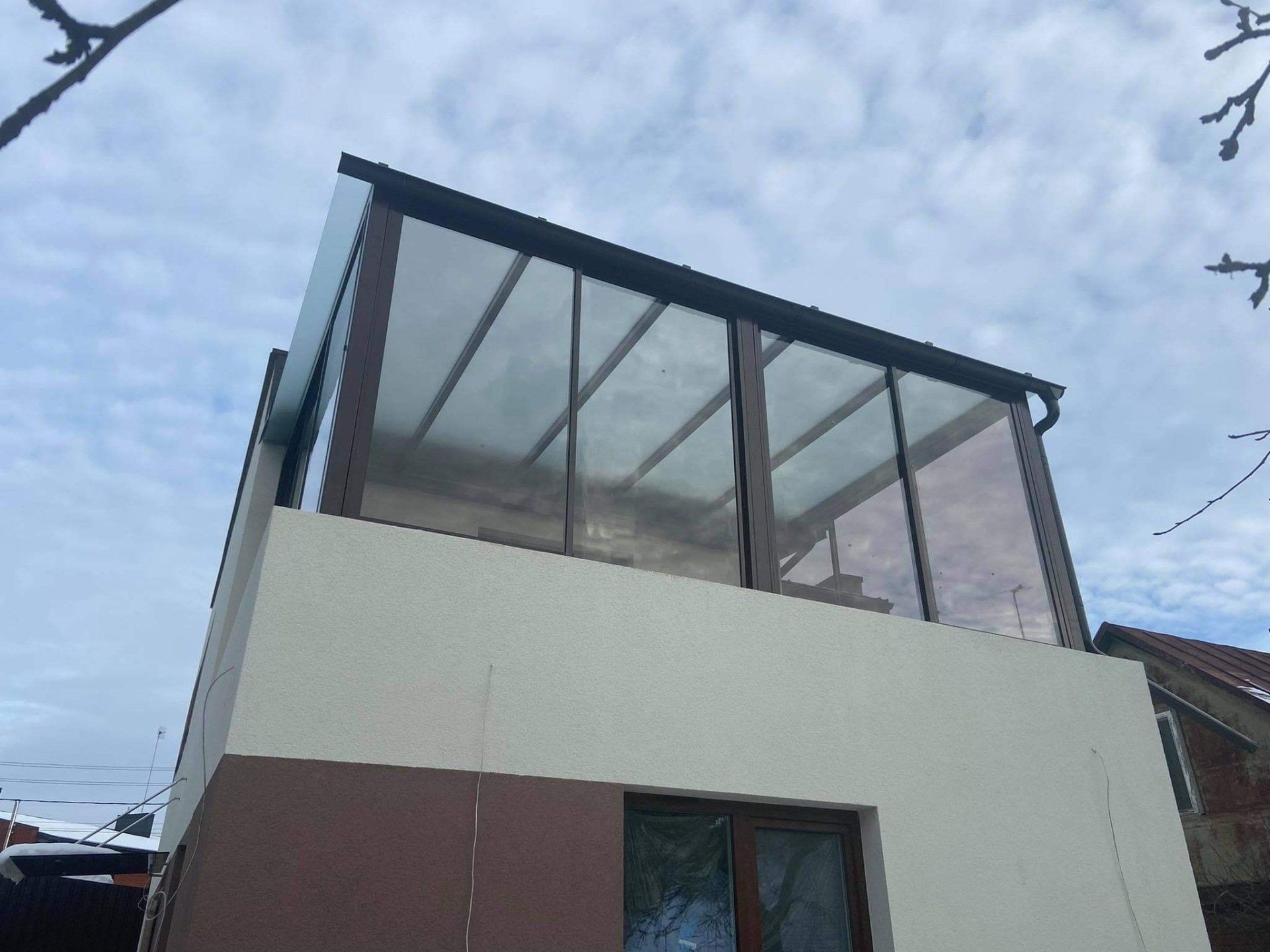 aliuminės terasos, stoginės